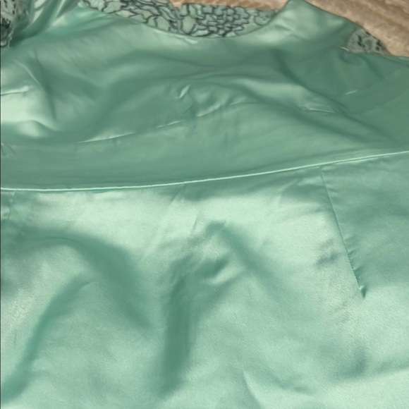 Elegant Lace Overlay Dress Turquoise Mint - Picture 16 of 16